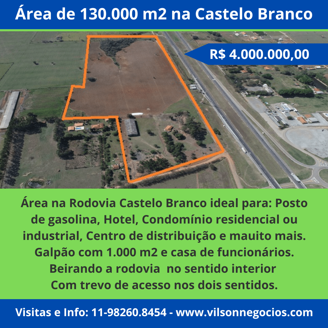 Área de 130.000 m2 na Castelo Branco